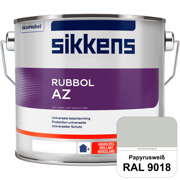 Rubbol AZ (RAL 9018 Papyrusweiß) Hochwertiger, universeller Hochglanzlack (lösemittelhaltig) außen