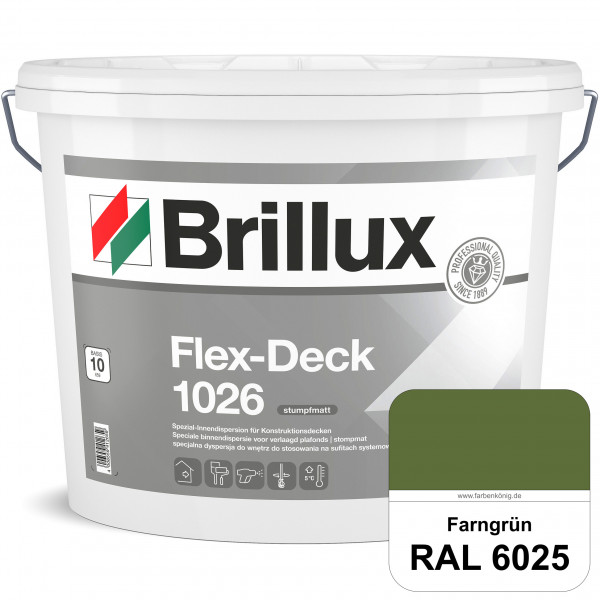 Flex-Deck ELF 1026 (RAL 6025 Farngrün) Hochwertige Innendispersion für Decken mit Installationen & A