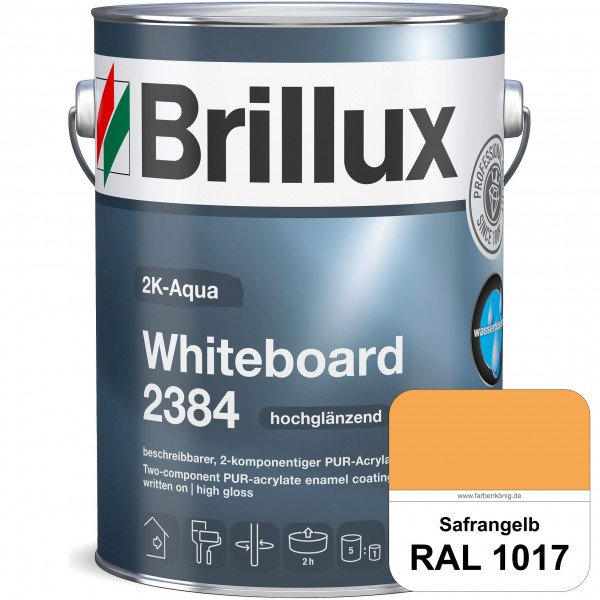 2K-Aqua Whiteboard 2384 (RAL 1017 Safrangelb) Zur Erstellung von Whiteboardflächen für die Beschrift