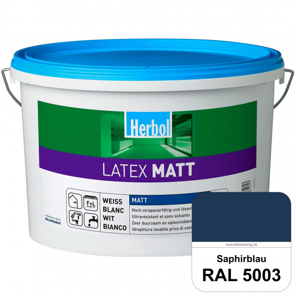 Latex Matt (RAL 5003 Saphirblau) Matte Latexfarbe mit hoher Strapazierfähigkeit