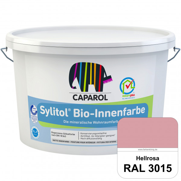 Sylitol® Bio-Innenfarbe (RAL 3015 Hellrosa) Innenfarbe auf Silikatbasis  für Allergiker