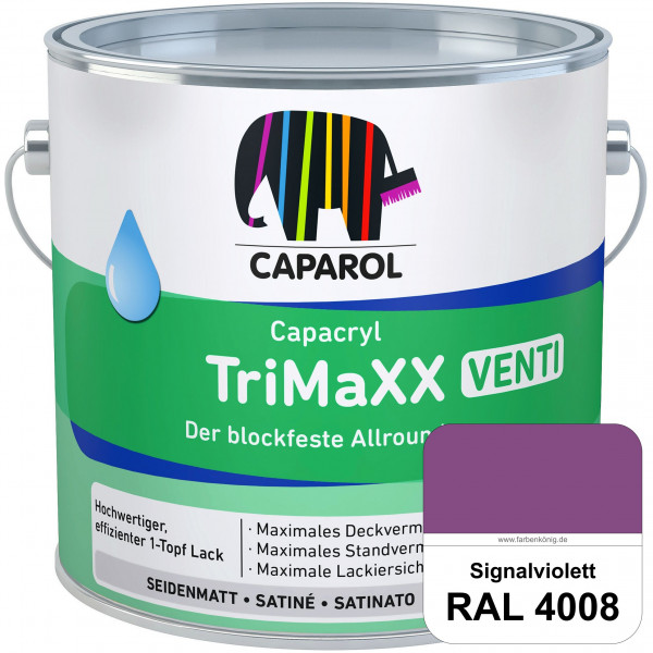 Capacryl TriMaXX Venti (RAL 4008 Signalviolett) Der blockfeste Allrounder für Fenster & Türen