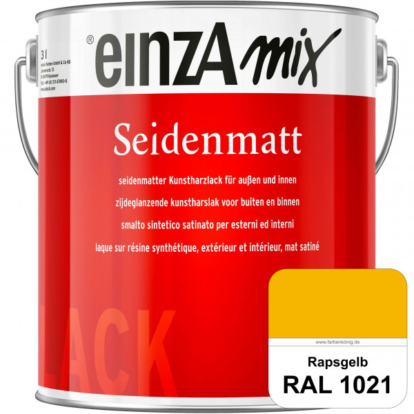 einzA Seidenmatt (RAL 1021 Rapsgelb) Lösemittelhaltiger Seidenmattlack
