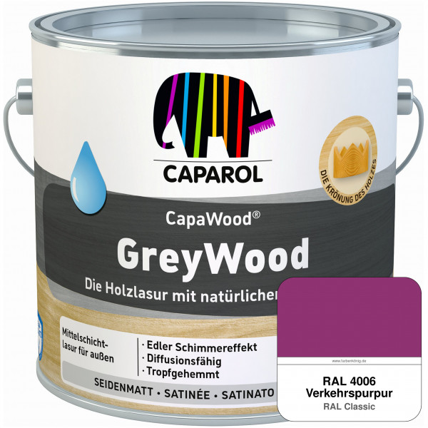 CapaWood® GreyWood (RAL 4006 Verkehrspurpur) - ersetzt Capadur GreyWood