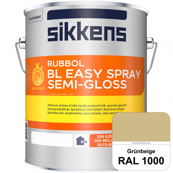 Rubbol BL Easy Spray (RAL 1000 Grünbeige) Seidenglänzender Airlesslack (außen & innen)