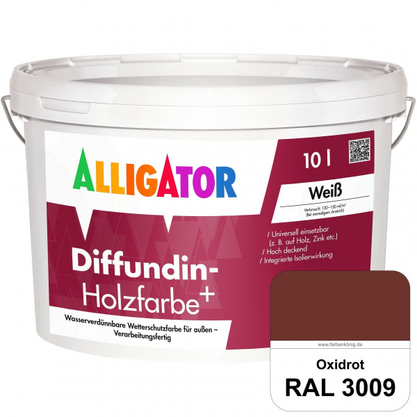 Diffundin-Holzfarbe+ (RAL 3009 Oxidrot)