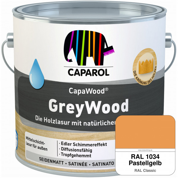 CapaWood® GreyWood (RAL 1034 Pastellgelb) - ersetzt Capadur GreyWood