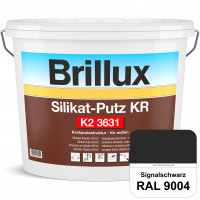 Silikat-Putz KR K2 3631 (RAL 9004 Signalschwarz) Dekorativer Kratzputz auf Silikatbasis