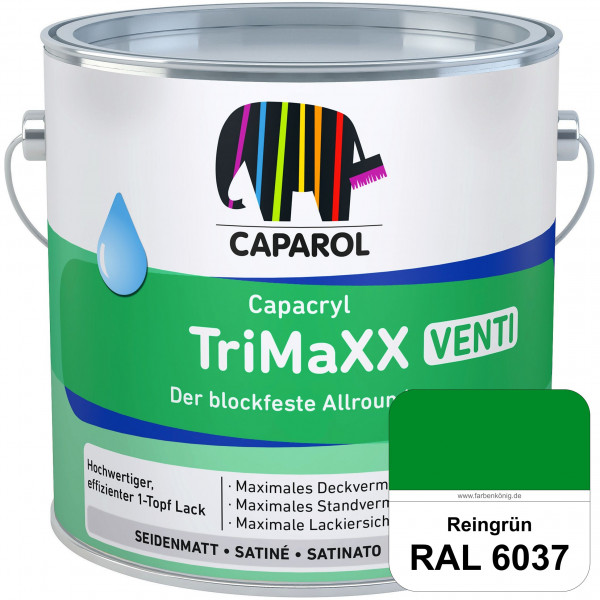 Capacryl TriMaXX Venti (RAL 6037 Reingrün) Der blockfeste Allrounder für Fenster & Türen