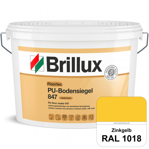 Floortec PU-Bodensiegel ELF 847 (RAL 1018 Zinkgelb) seidenmatt, witterungsbeständig, außen & innen