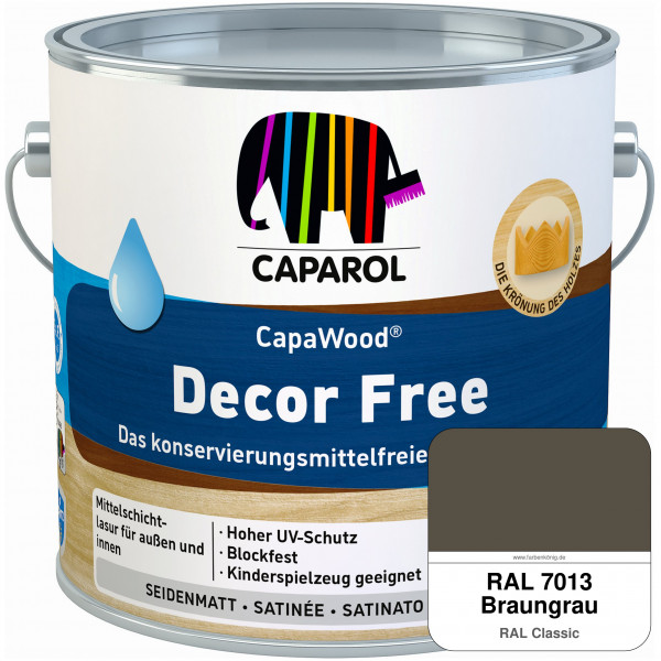 CapaWood® Decor Free (RAL 7013 Braungrau) - ersetzt Capadur DecorLasur KF