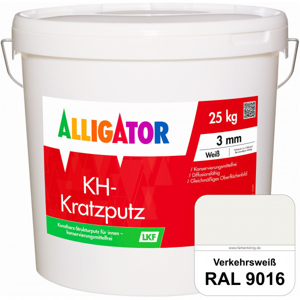 KH-Kratzputz LEF 2 mm (RAL 9016 Verkehrsweiß)