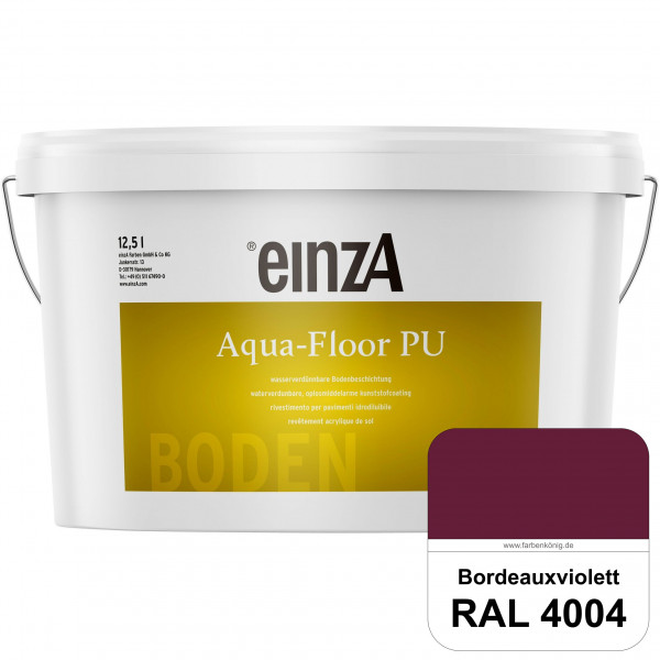 einzA Aqua-Floor PU (RAL 4004 Bordeauxviolett) seidenglänzender Acryl-PU-Bodenbeschichtung
