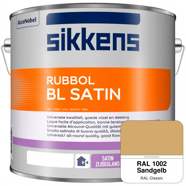 Rubbol BL Satin (RAL 1002 Sandgelb) hochelastischer & seidenglänzender Lack (wasserbasiert) innen &