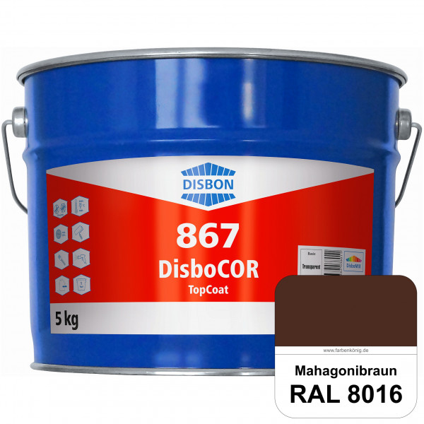 DisboCOR 867 TopCoat (RAL 8016 Mahagonibraun) Anwendungsfreundliche Korrosionsschutz-Deckbeschichtun