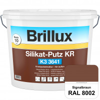 Silikat-Putz KR K3 3641 (RAL 8002 Signalbraun) Dekorativer Kratzputz auf Silikatbasis