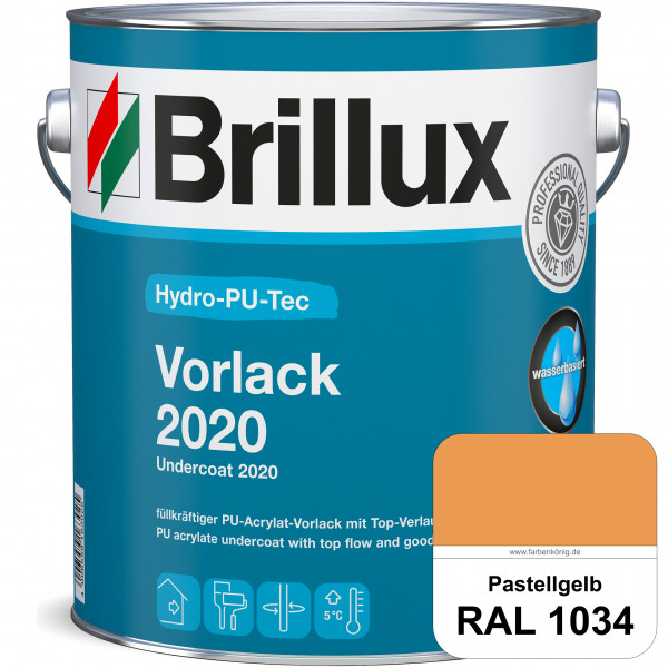 Hydro-PU-Tec Vorlack 2020 (RAL 1034 Pastellgelb) hochwertiger Vorlack für grundierte bzw. gespachtel