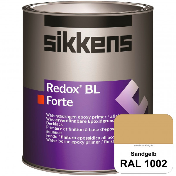 Redox BL Forte (RAL 1002 Sandgelb) seidenmatte & wasserbasierte 2-K-Epoxidharzlack (innen)