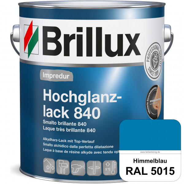 Impredur Hochglanzlack 840 (RAL 5015 Himmelblau) für Holz- und Metallflächen (löselmittelhaltig) inn