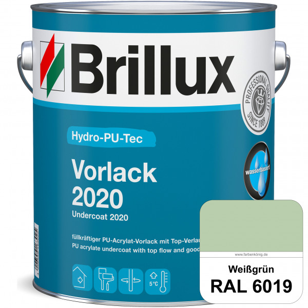 Hydro-PU-Tec Vorlack 2020 (RAL 6019 Weißgrün) hochwertiger Vorlack für grundierte bzw. gespachtelten