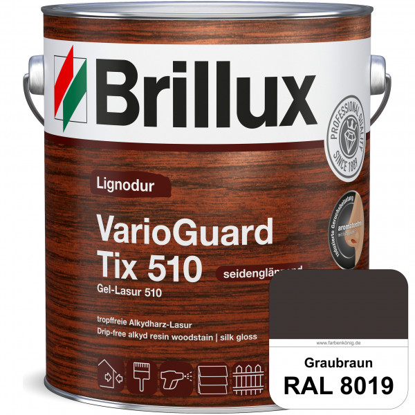 Lignodur VarioGuard Tix 510 (Gel-Lasur 510) RAL 8019 Graubraun