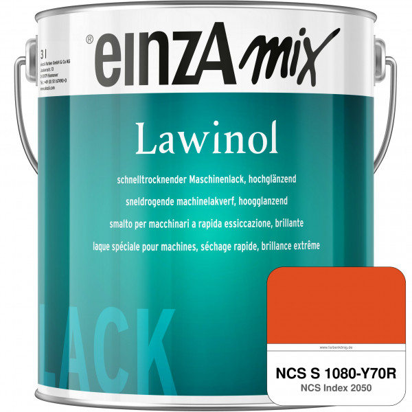 einzA Lawinol hochglänzend (NCS S 1080-Y70R)