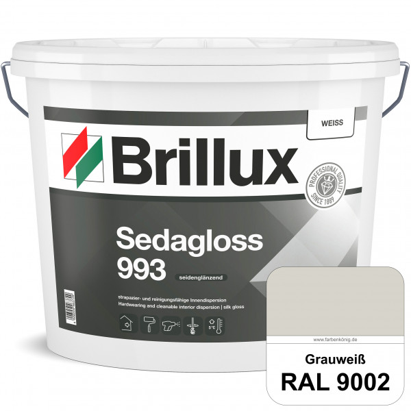 Sedagloss 993 (RAL 9002 Grauweiß) seidenglänzende Innendispersion für hoch strapazierfähige & gut re