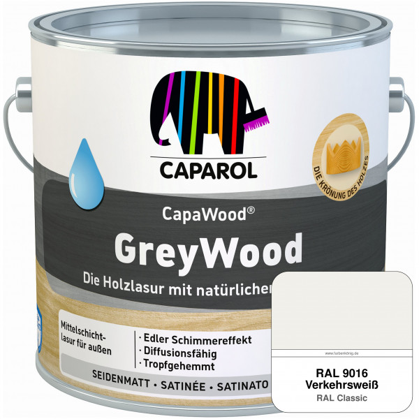 CapaWood® GreyWood (RAL 9016 Verkehrsweiß) - ersetzt Capadur GreyWood