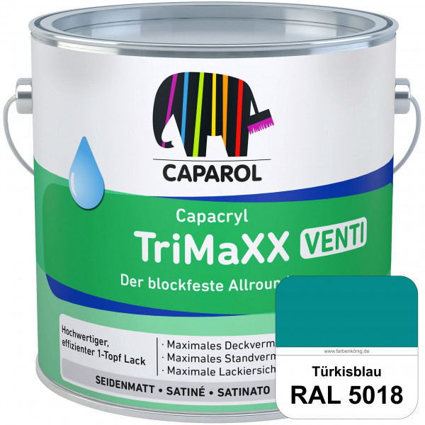 Capacryl TriMaXX Venti (RAL 5018 Türkisblau) Der blockfeste Allrounder für Fenster & Türen
