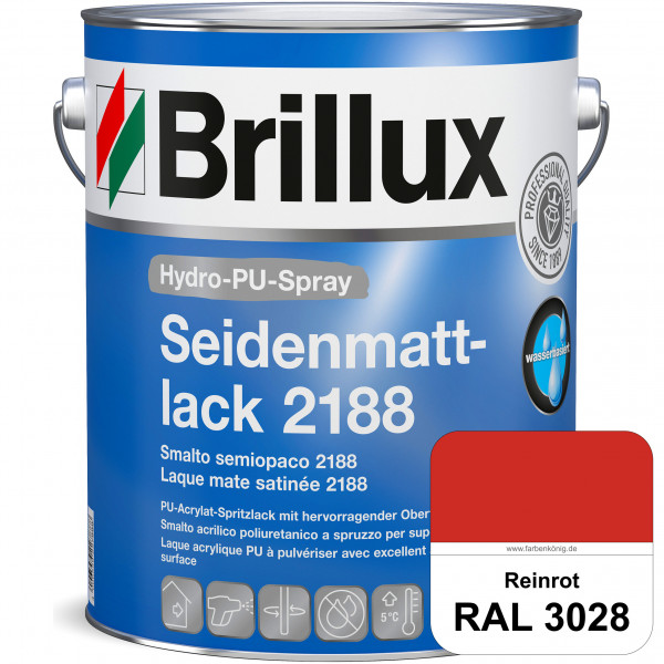 Hydro-PU-Spray Seidenmattlack 2188 (RAL 3028 Reinrot) hochwertiger Lack speziell für das XVLP-Spritz