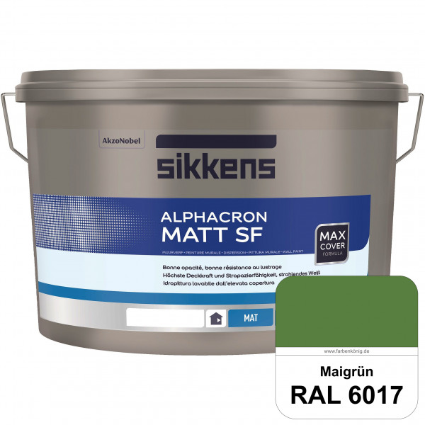 Alphacron Matt SF (RAL 6017 Maigrün) stumpfmatte & hochwertige Premium-Wandfarbe (innen)