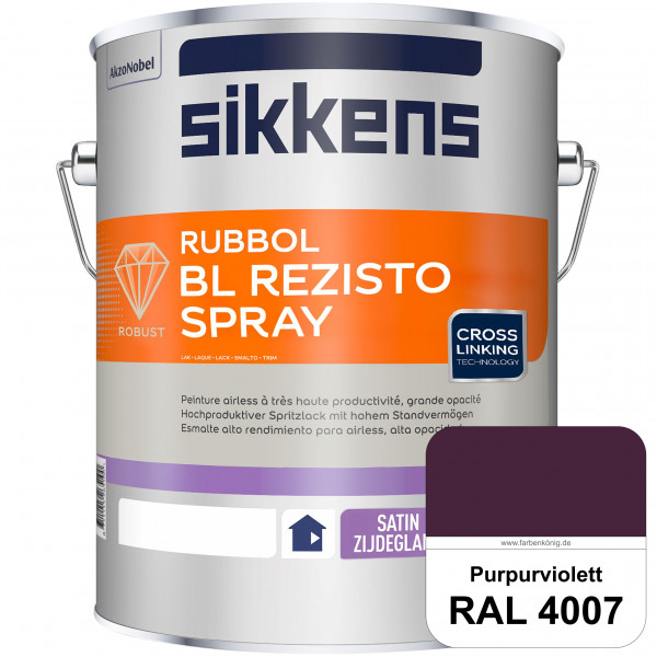 Rubbol BL Rezisto Spray (RAL 4007 Purpurviolett) Hochwertiger, strapazierfähiger Airlesslack für (in