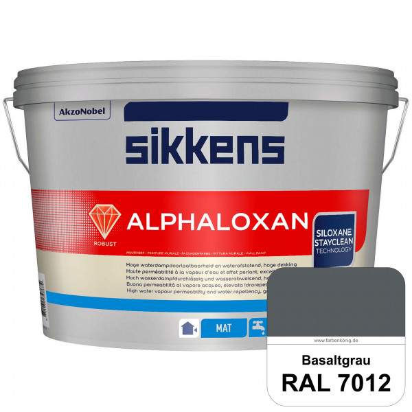 Alphaloxan (RAL 7012 Basaltgrau) Professionelle Siliconharz-Fassadenfarbe (außen)