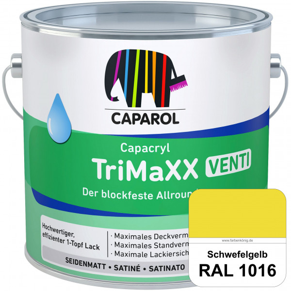 Capacryl TriMaXX Venti (RAL 1016 Schwefelgelb) Der blockfeste Allrounder für Fenster & Türen