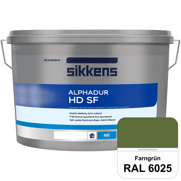 Alphadur HD SF (RAL 6025 Farngrün) matte hochdeckende waschbeständige Innenwandfarbe