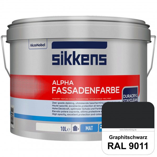 Alpha Fassadenfarbe (RAL 9011 Graphitschwarz)