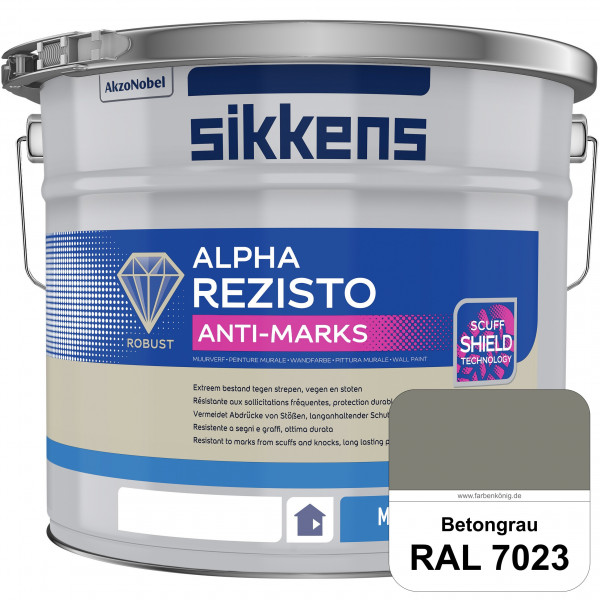 Alpha Rezisto Anti-Marks (RAL 7023 Betongrau) Extrem widerstandsfähige Innenwandfarbe