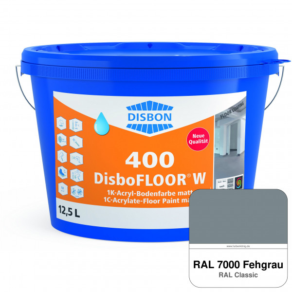 DisboFLOOR W 400 1K-Acryl-Bodenfarbe (RAL 7000 Fehgrau)