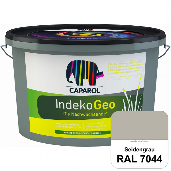 IndekoGeo (RAL 7044 Seidengrau) Ressourcenschonende Premium Innenfarbe für stumpfmatte Oberflächen