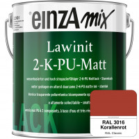 einzA Lawinit 2-K-PU Matt Stammlack (RAL 3016 Korallenrot)