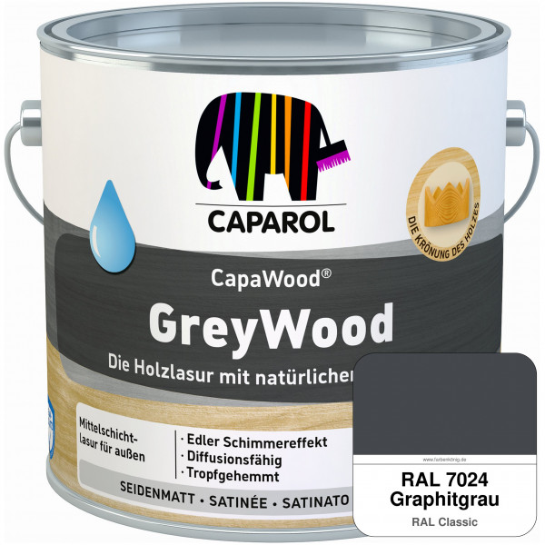 CapaWood® GreyWood (RAL 7024 Graphitgrau) - ersetzt Capadur GreyWood