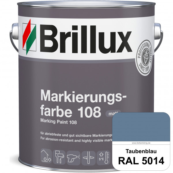 Markierungsfarbe 108 (RAL 5014 Taubenblau) Markierungsfarbe für Asphalt, Betonböden, Zementestrichen
