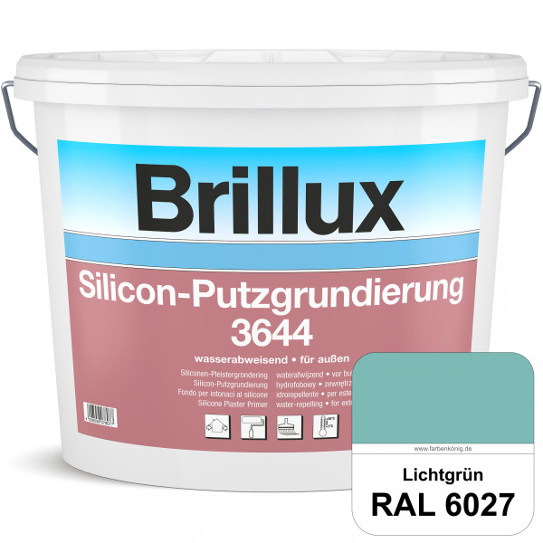 Silicon-Putzgrundierung 3644 (RAL 6027 Lichtgrün) Haftvermittelnde & quarzhaltige Grundierfarbe auf