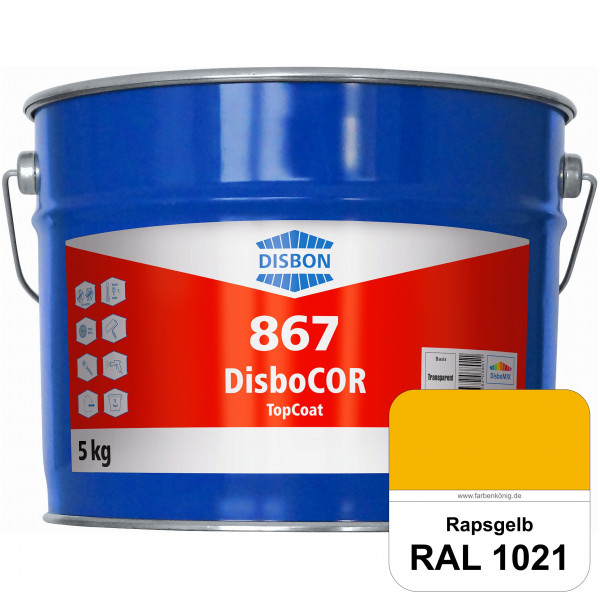 DisboCOR 867 TopCoat (RAL 1021 Rapsgelb) Anwendungsfreundliche Korrosionsschutz-Deckbeschichtung mit
