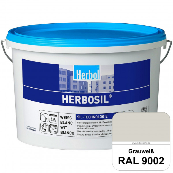 Herbosil (RAL 9002 Grauweiß) streiflichtunempfindliche siliconharzverstärkte Fassadenfarbe