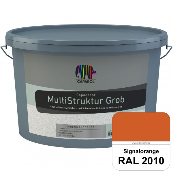Capadecor MultiStruktur grob (RAL 2010 Signalorange) quarzgefüllte Zwischen- und Schlußbeschichtung