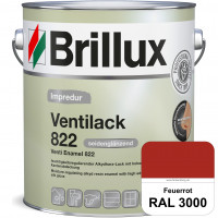 Impredur Ventilack 822 (RAL 3000 Feuerrot) Seidenglanzlack (lösemittelhaltig) Fenster & Türen innen 