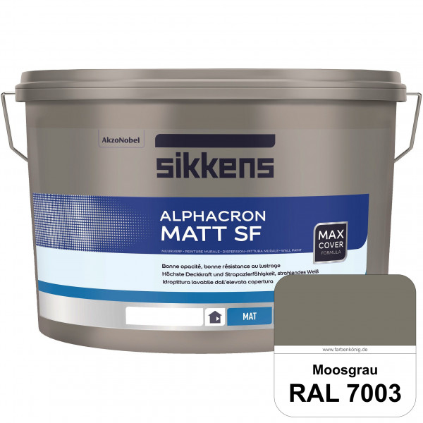 Alphacron Matt SF (RAL 7003 Moosgrau) stumpfmatte & hochwertige Premium-Wandfarbe (innen)