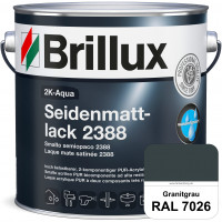 2K-Aqua Seidenmattlack 2388 (RAL 7026 Granitgrau) mechanisch und chemisch hoch belastbar für außen &