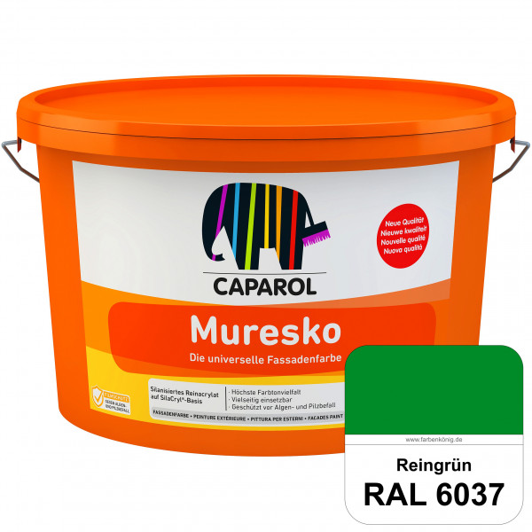 Muresko (RAL 6037 Reingrün) Silanisierte Reinacrylat-Fassadenfarbe auf SilaCryl®-Basis